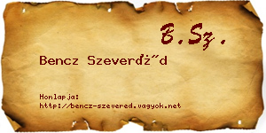 Bencz Szeveréd névjegykártya